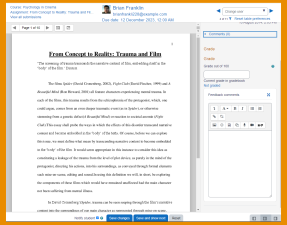 In-line marking Easily review and provide in-line feedback by annotating files directly within browser. Assignment module